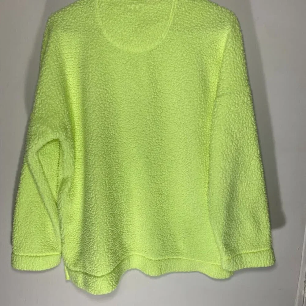 Aerie Neon Sherpa Snap Oversized Pullover